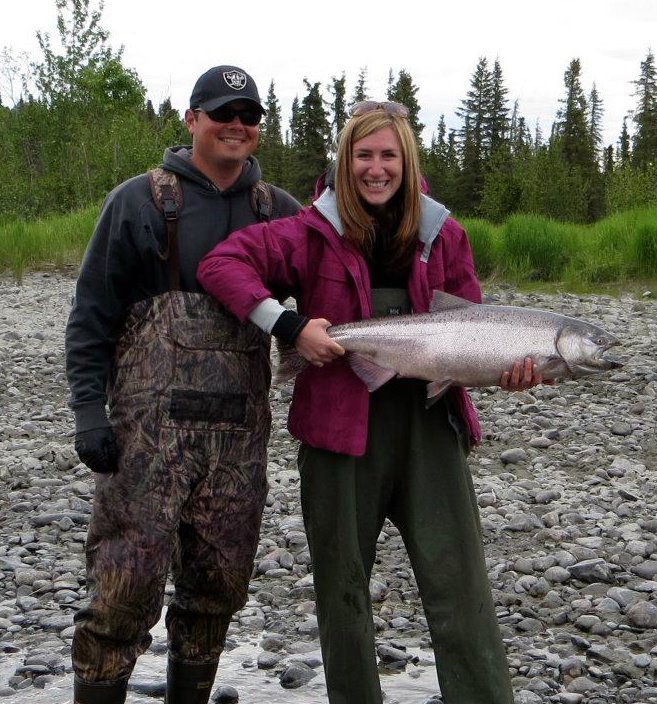 Hatchery king salmon.