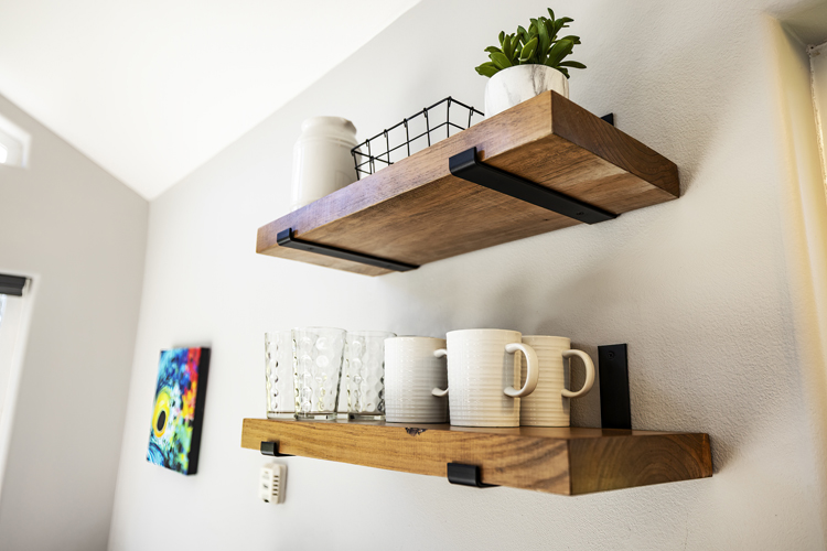 Moose Horn Cabin Kitchen Shelf