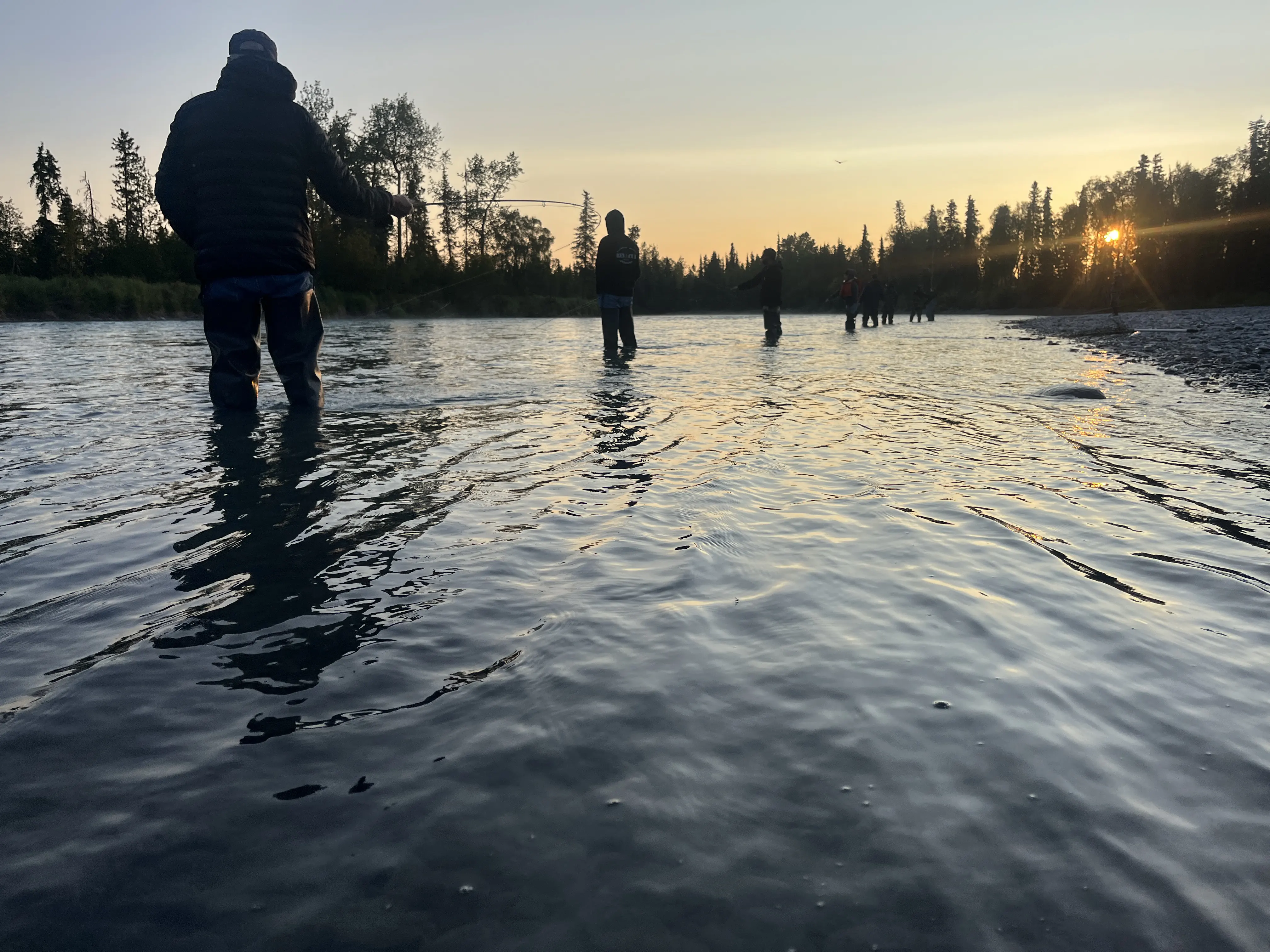 Early Morning Kasilof Sockeye Salmon Fishing Early Morning Kasilof Sockeye Salmon Fishing
