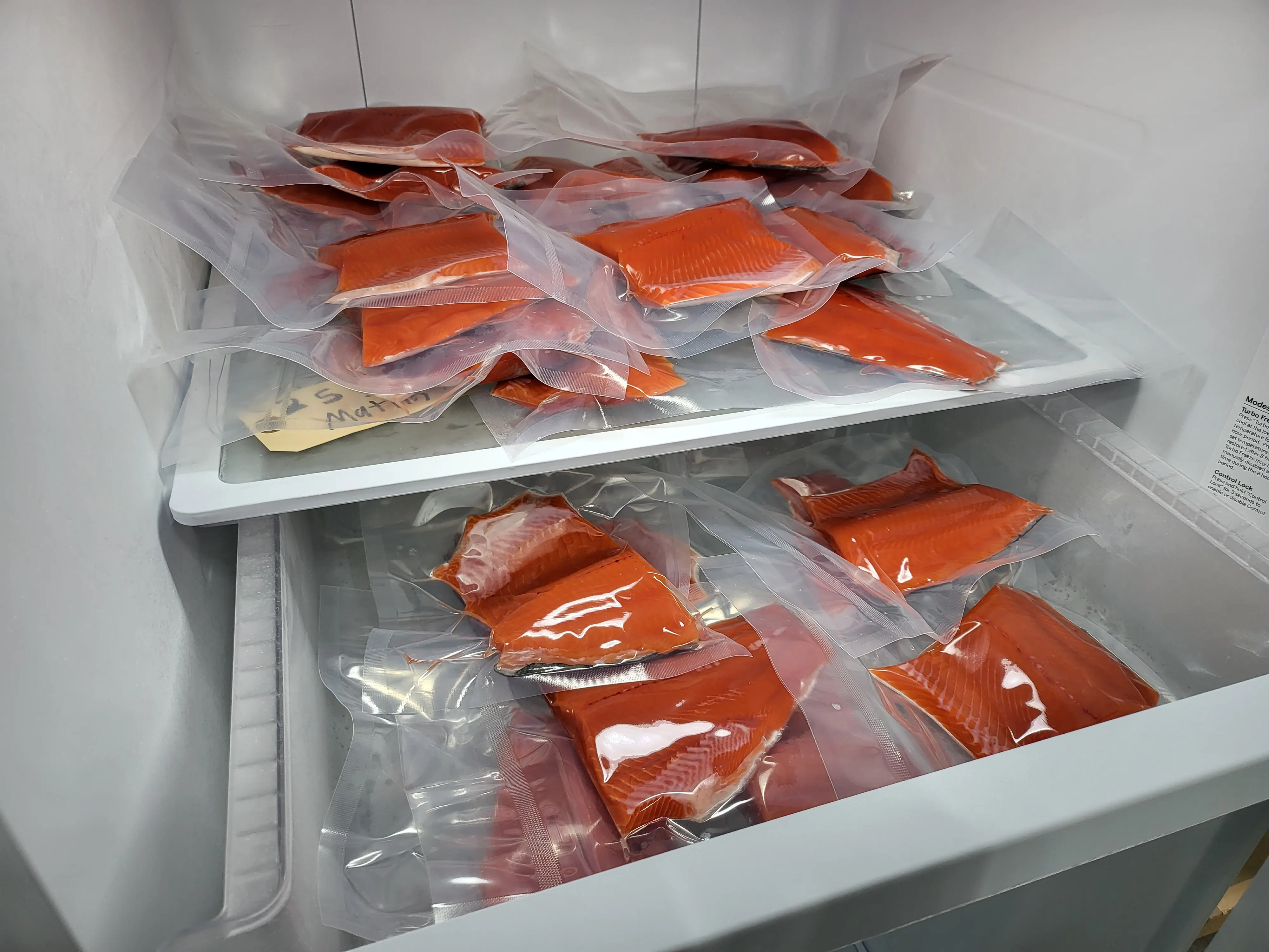 Processed Sockeye In The Freezer